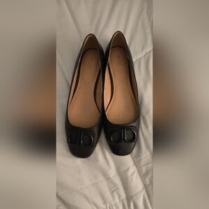 NYDJ Black Women's FAIZA08 Loafers with Buckle Detail